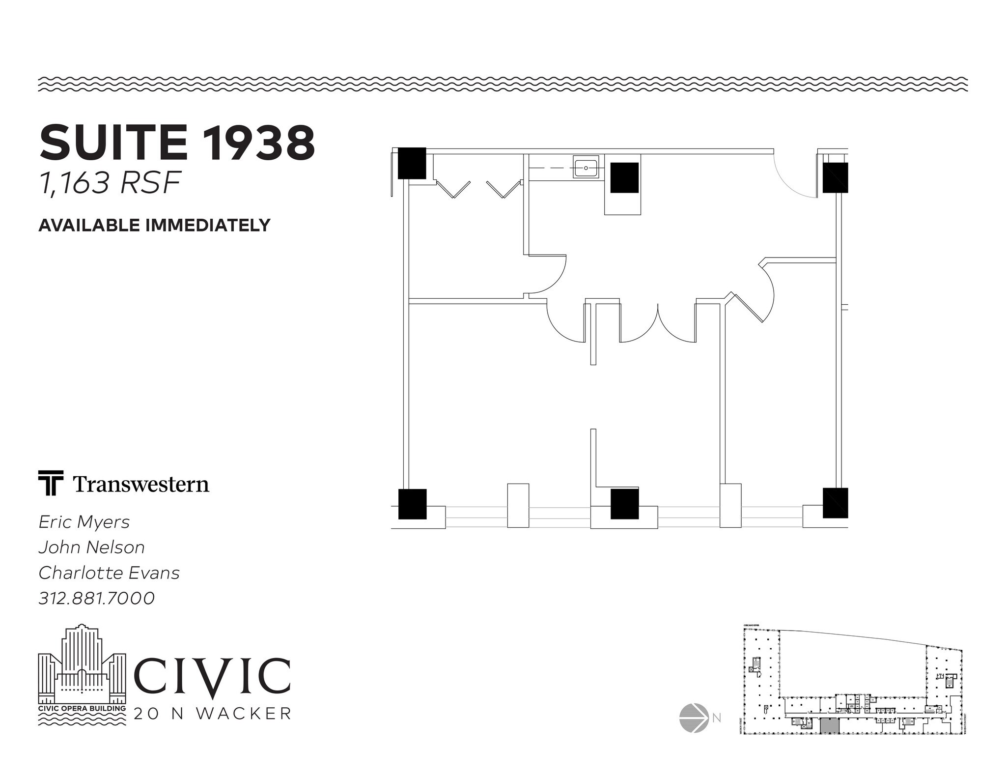 20 N Wacker Dr, Chicago, IL à louer Plan d’étage– Image 1 sur 1