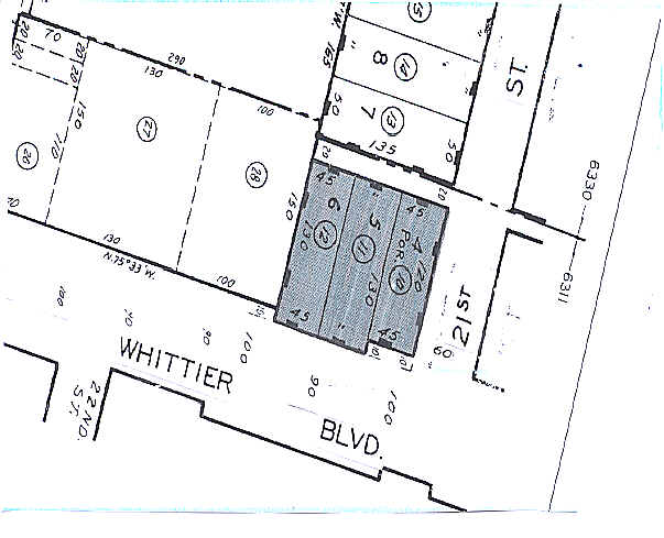 2100-2104 W Whittier Blvd, Montebello, CA à vendre - Plan cadastral – Image 2 sur 4