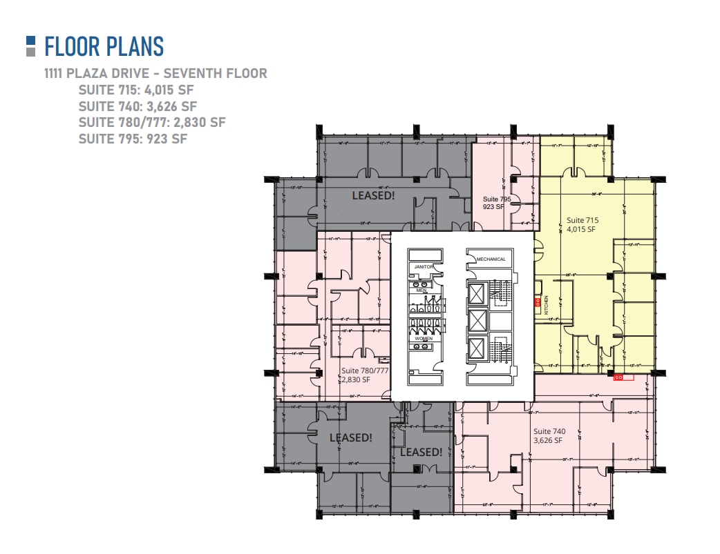 1111 Plaza Dr, Schaumburg, IL à louer Plan d’étage– Image 1 sur 1