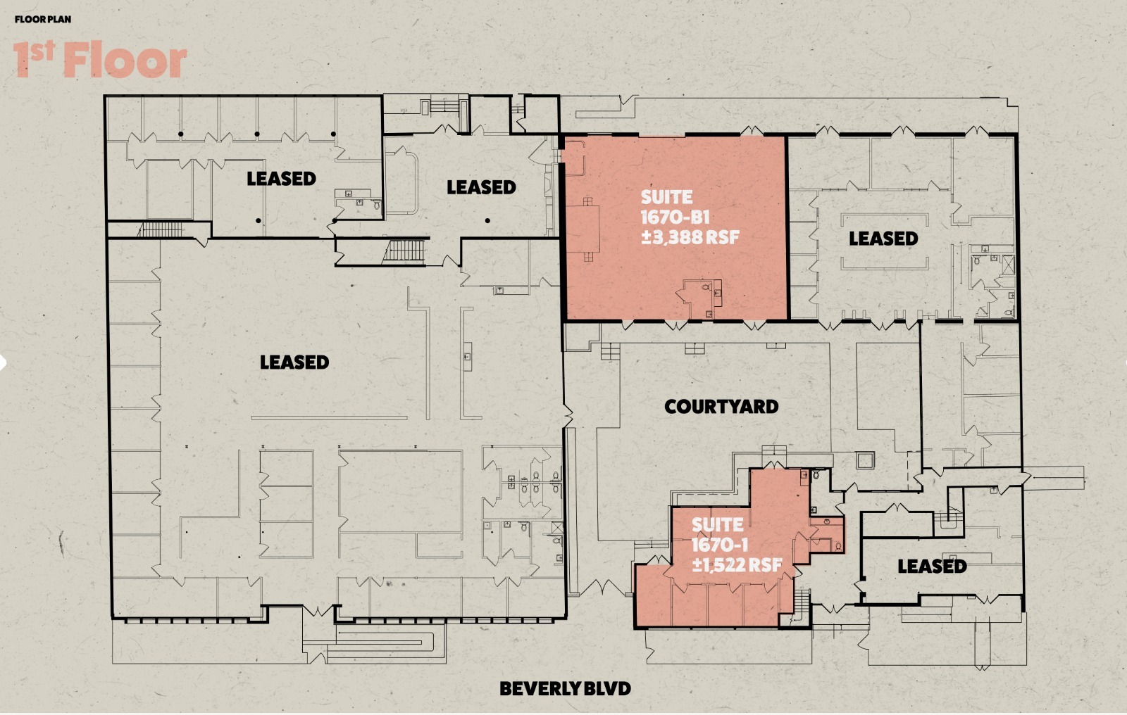 1660 Beverly Blvd, Los Angeles, CA à louer Plan d’étage– Image 1 sur 1