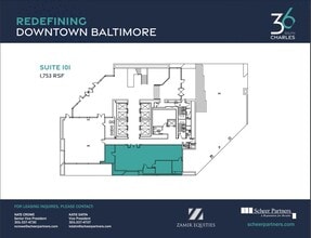 36 S Charles St, Baltimore, MD à louer Plan d’étage– Image 1 sur 1