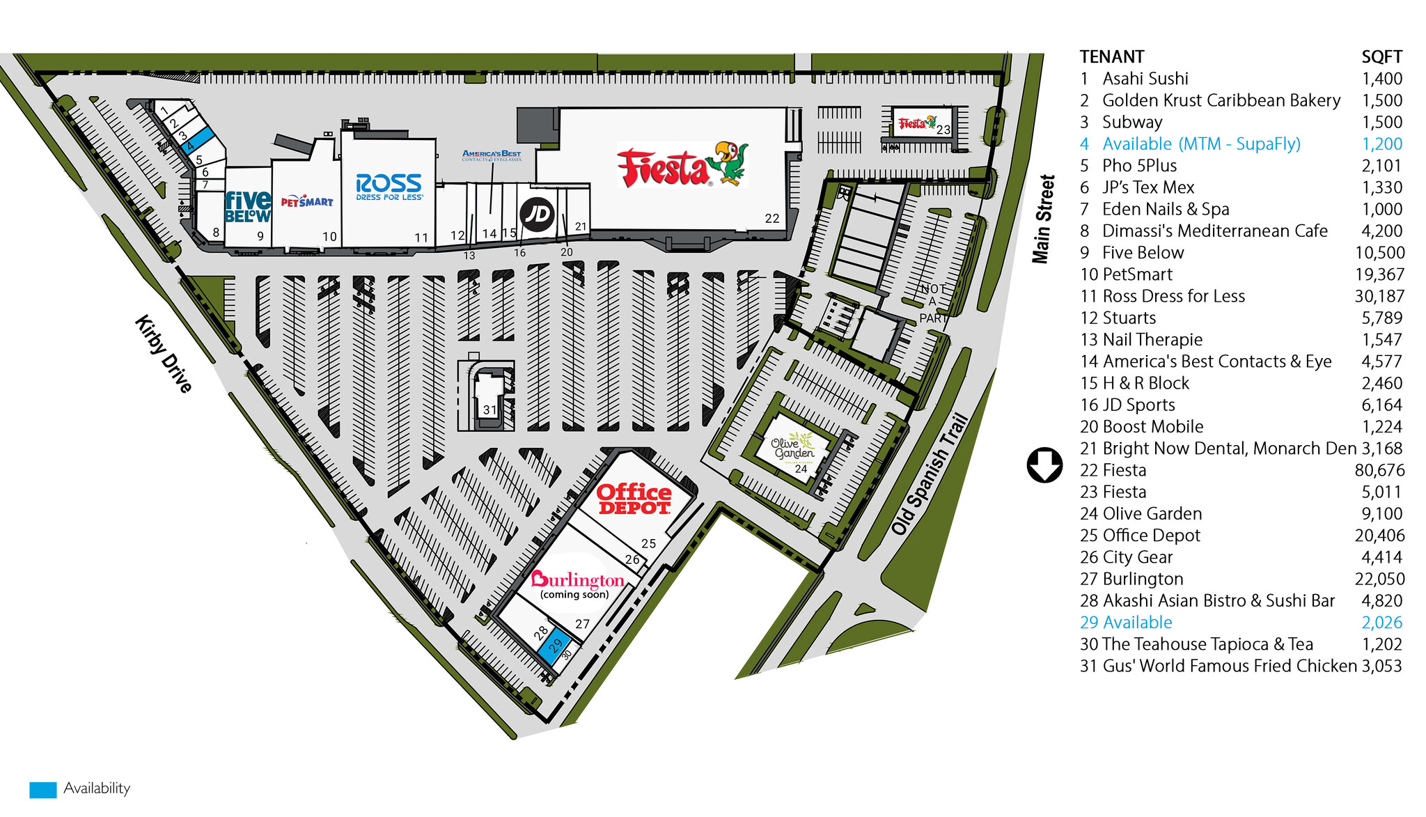 8100-8236 Kirby Dr, Houston, TX à louer Plan de site– Image 1 sur 1