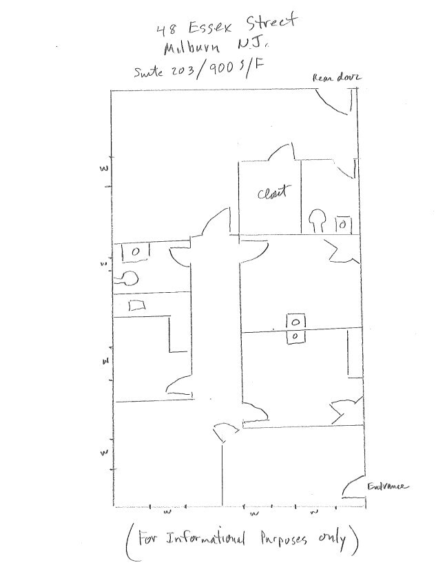 48 Essex St, Millburn, NJ à louer Plan d’étage– Image 1 sur 1