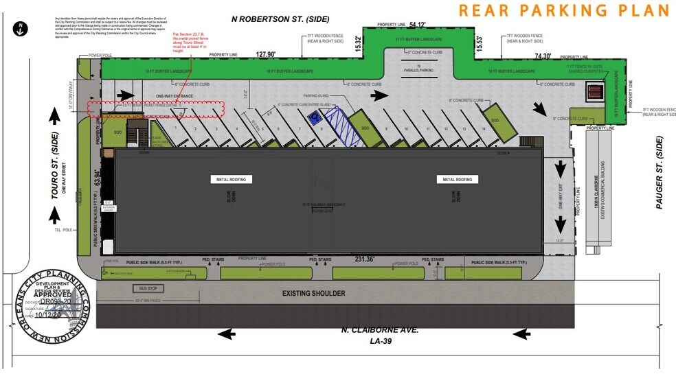 1950 N Claiborne Ave, New Orleans, LA à louer - Plan de site – Image 2 sur 2