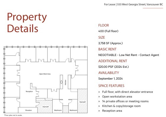 555-565 W Georgia St, Vancouver, BC à louer Plan d’étage– Image 1 sur 1