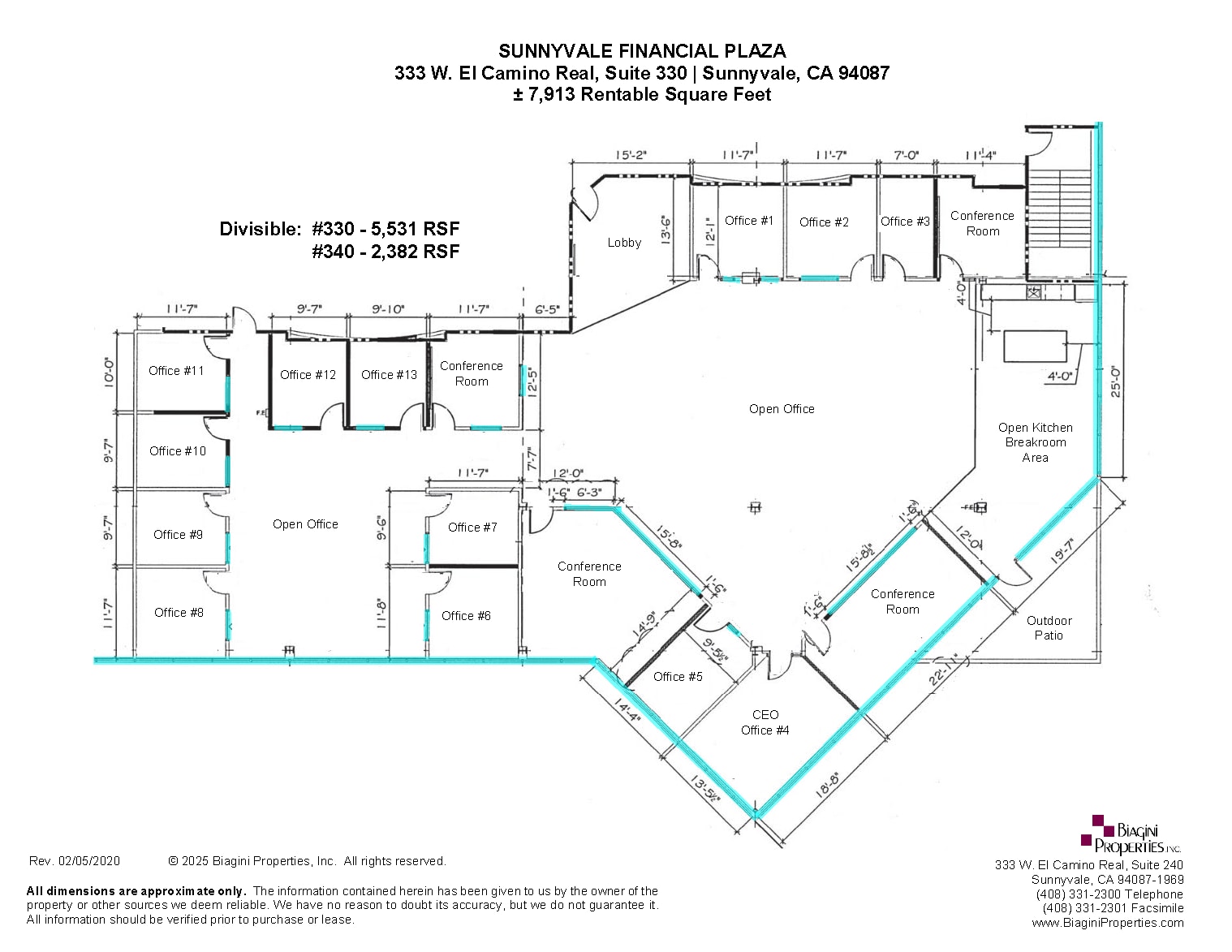 333 W El Camino Real, Sunnyvale, CA à louer Plan d’étage– Image 1 sur 1