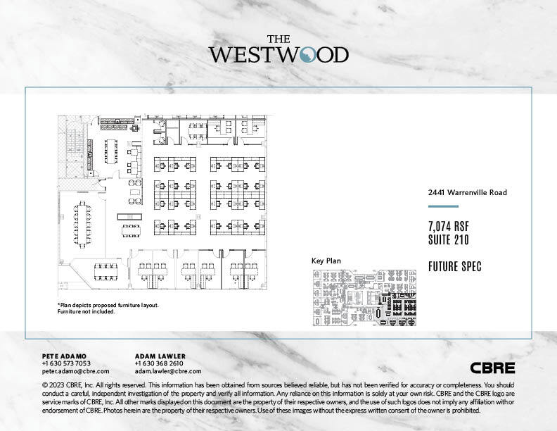 2441 Warrenville Rd, Lisle, IL à louer Plan d’étage– Image 1 sur 2