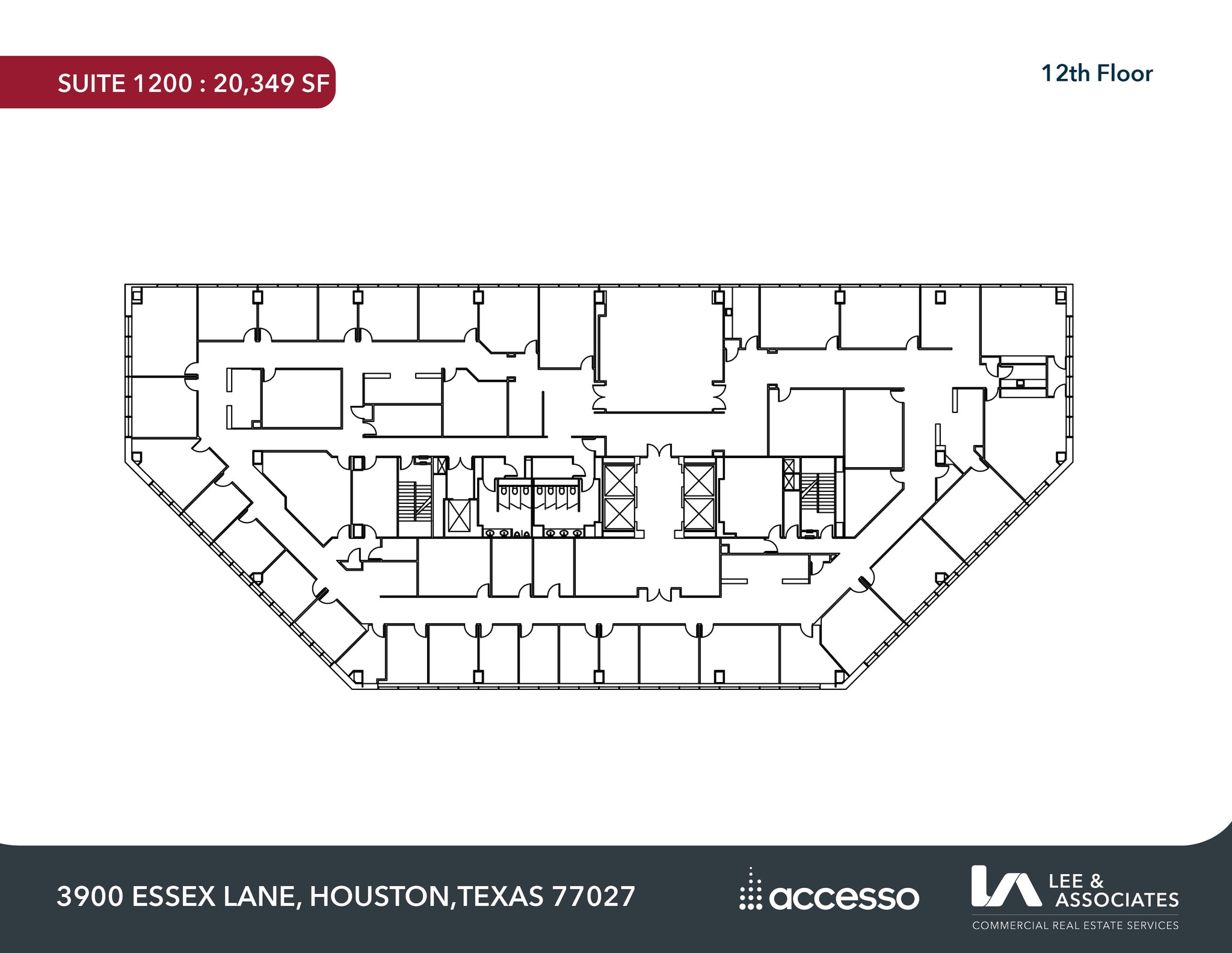 3900 Essex Ln, Houston, TX à louer Plan d’étage– Image 1 sur 1