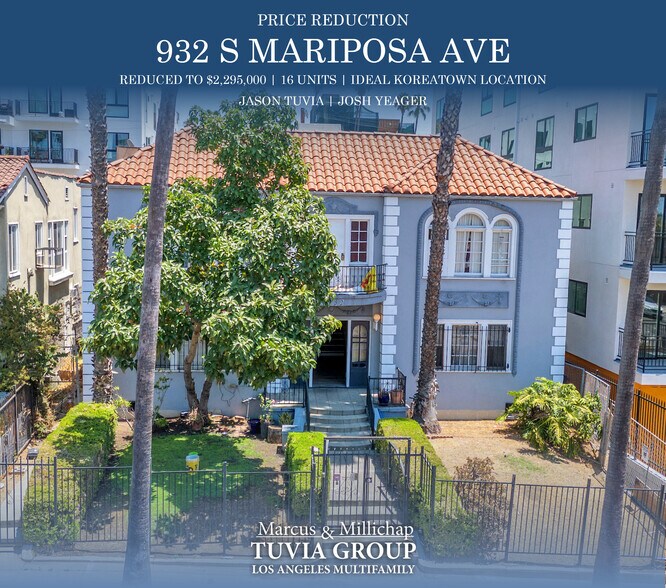 932 S Mariposa Ave, Los Angeles, CA à vendre - Photo de l’immeuble – Image 1 sur 12