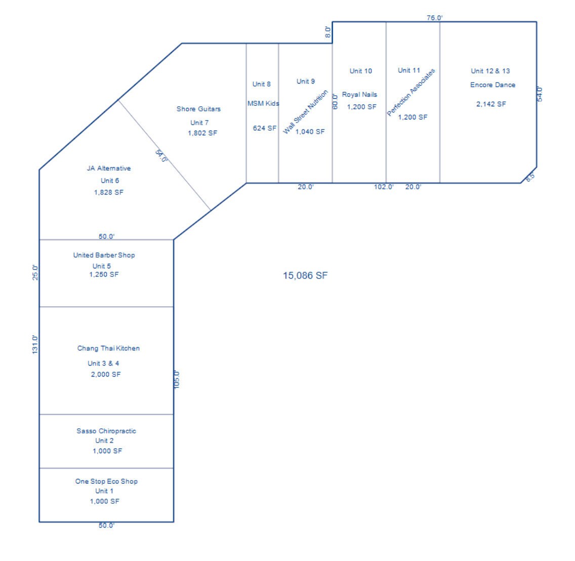 1174-1178 Fischer Blvd, Toms River, NJ à louer Plan d’étage– Image 1 sur 2