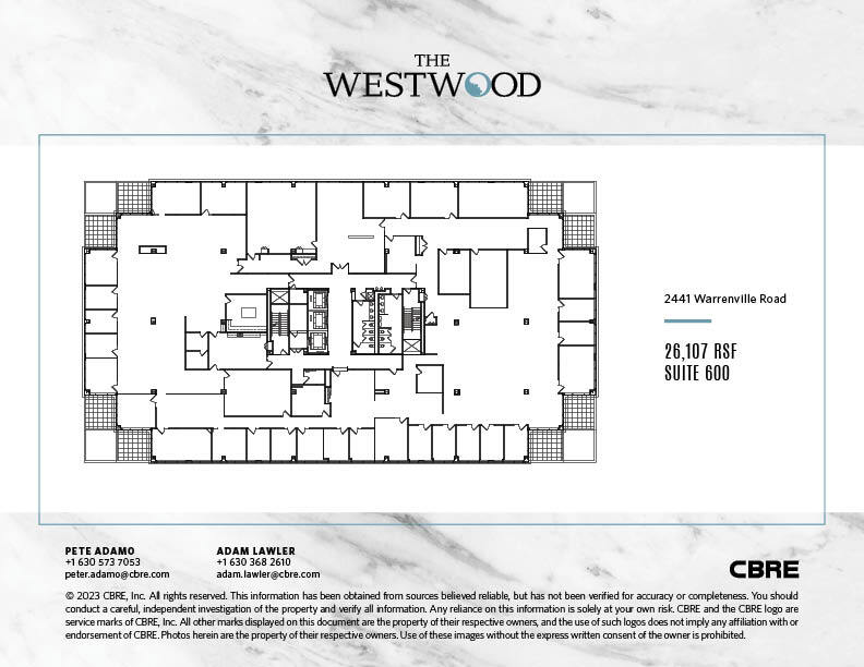 2441 Warrenville Rd, Lisle, IL à louer Plan d’étage– Image 1 sur 1