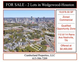 Plus de détails pour 112 Rains Ave, Nashville, TN - Terrain à vendre