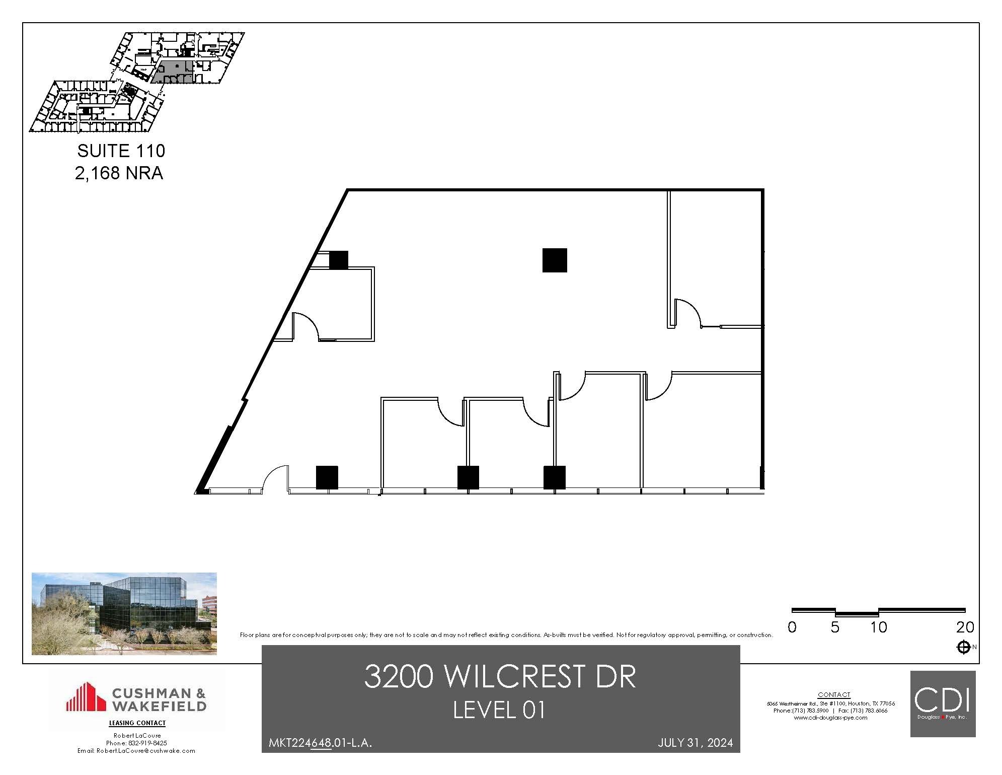 3200 Wilcrest Dr, Houston, TX à louer Plan d’étage– Image 1 sur 1