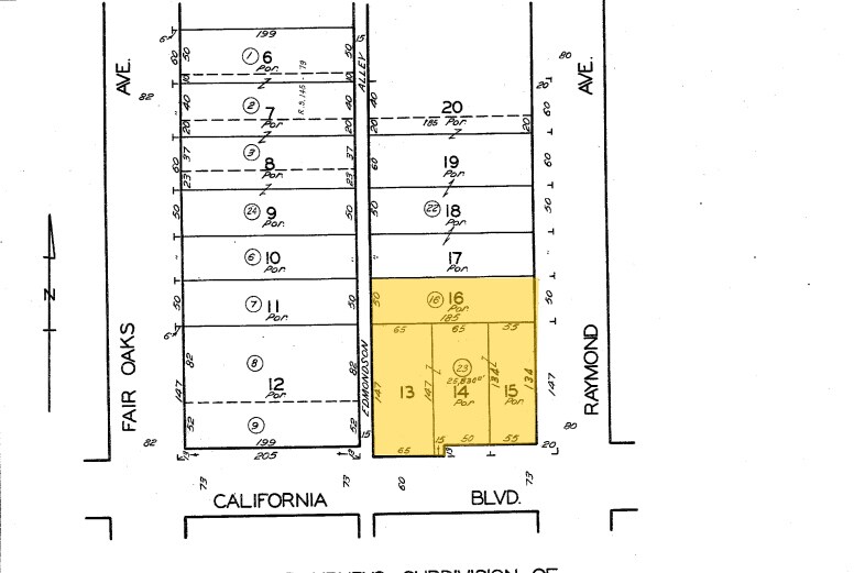 55 E California Blvd, Pasadena, CA à louer - Plan cadastral – Image 3 sur 3