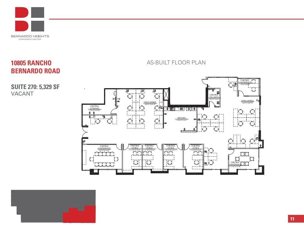 10815 Rancho Bernardo Rd, San Diego, CA à louer Plan d’étage– Image 1 sur 1