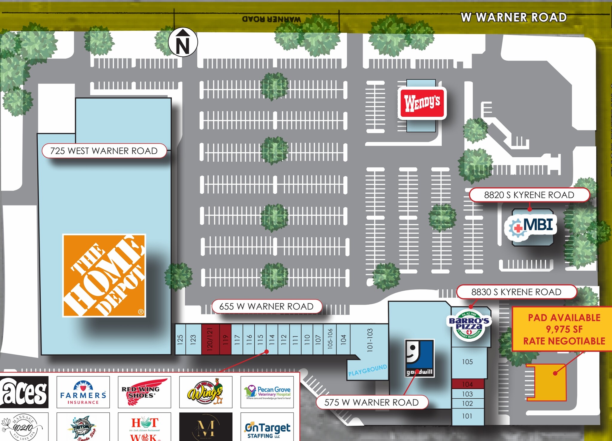 725 W Warner Rd, Tempe, AZ à louer Plan de site– Image 1 sur 1