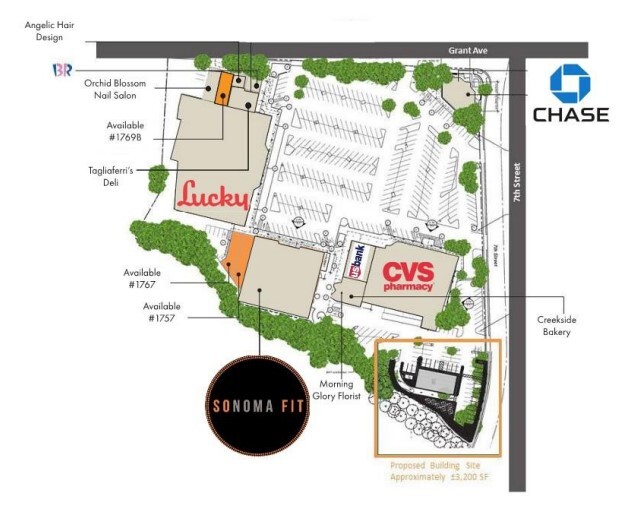 1707-1767 Grant Ave, Novato, CA à louer - Plan de site – Image 2 sur 6