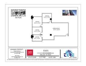 1111 W Mockingbird Ln, Dallas, TX à louer Plan d’étage– Image 1 sur 2