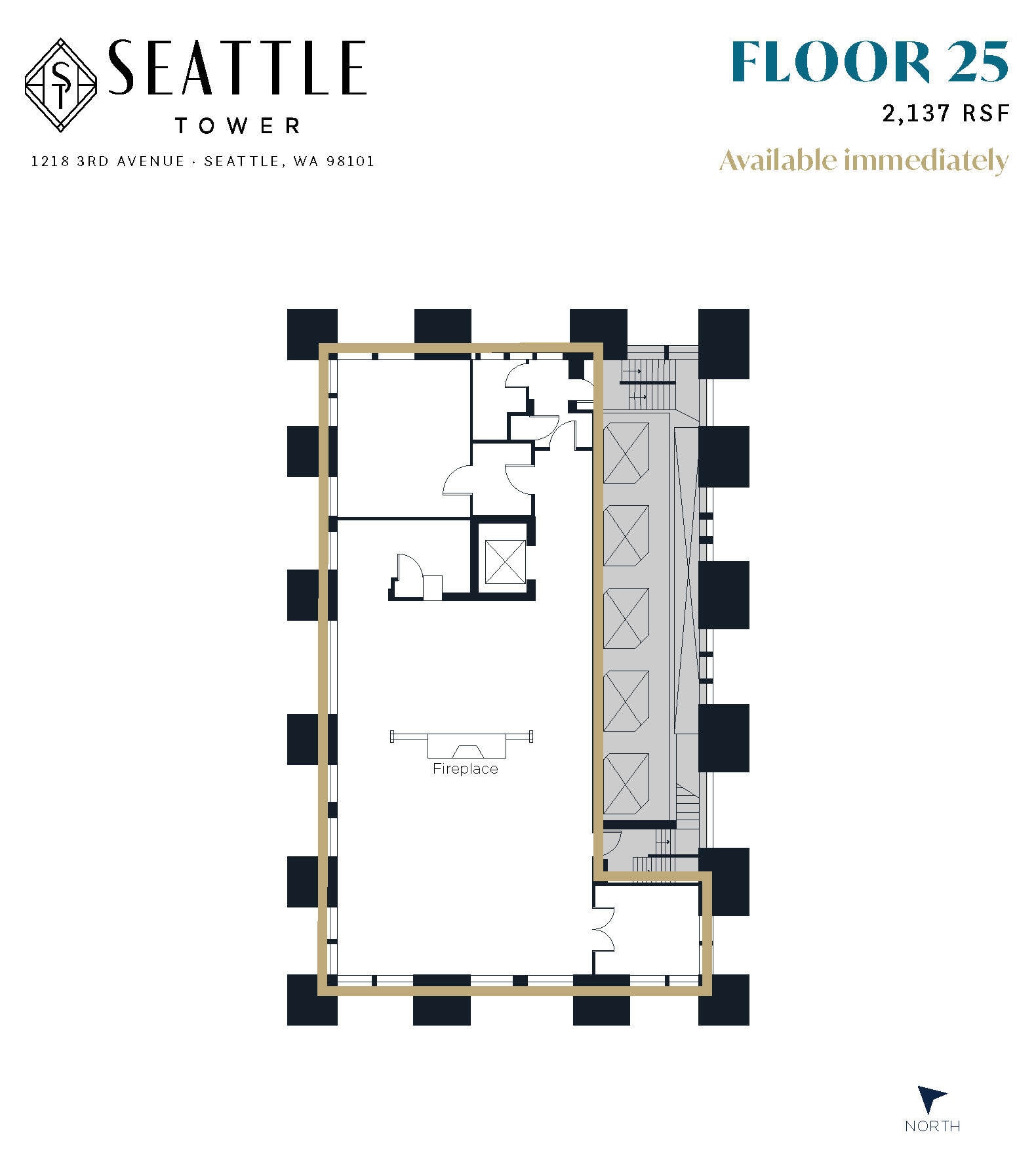 1218 3rd Ave, Seattle, WA à louer Plan d’étage– Image 1 sur 1