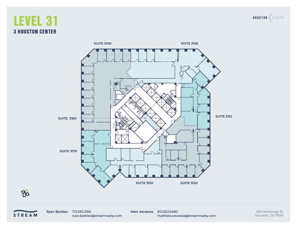 1301 McKinney St, Houston, TX à louer Plan d’étage– Image 1 sur 1