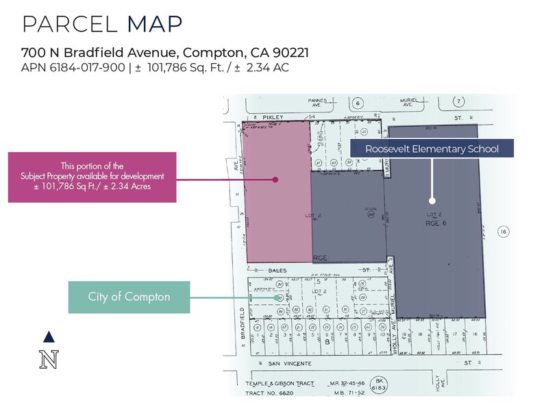 700 N Bradfield Ave, Compton, CA à louer - Plan de site – Image 2 sur 2