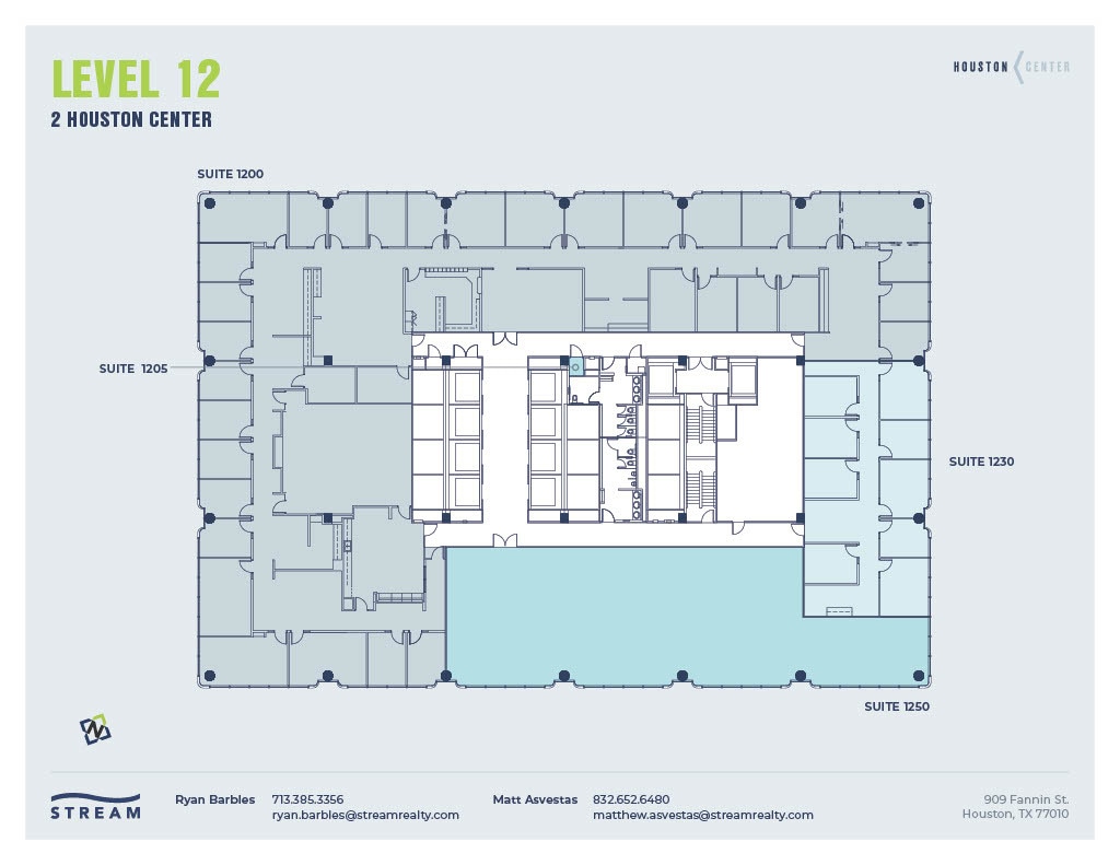 909 Fannin St, Houston, TX à louer Plan d’étage– Image 1 sur 1