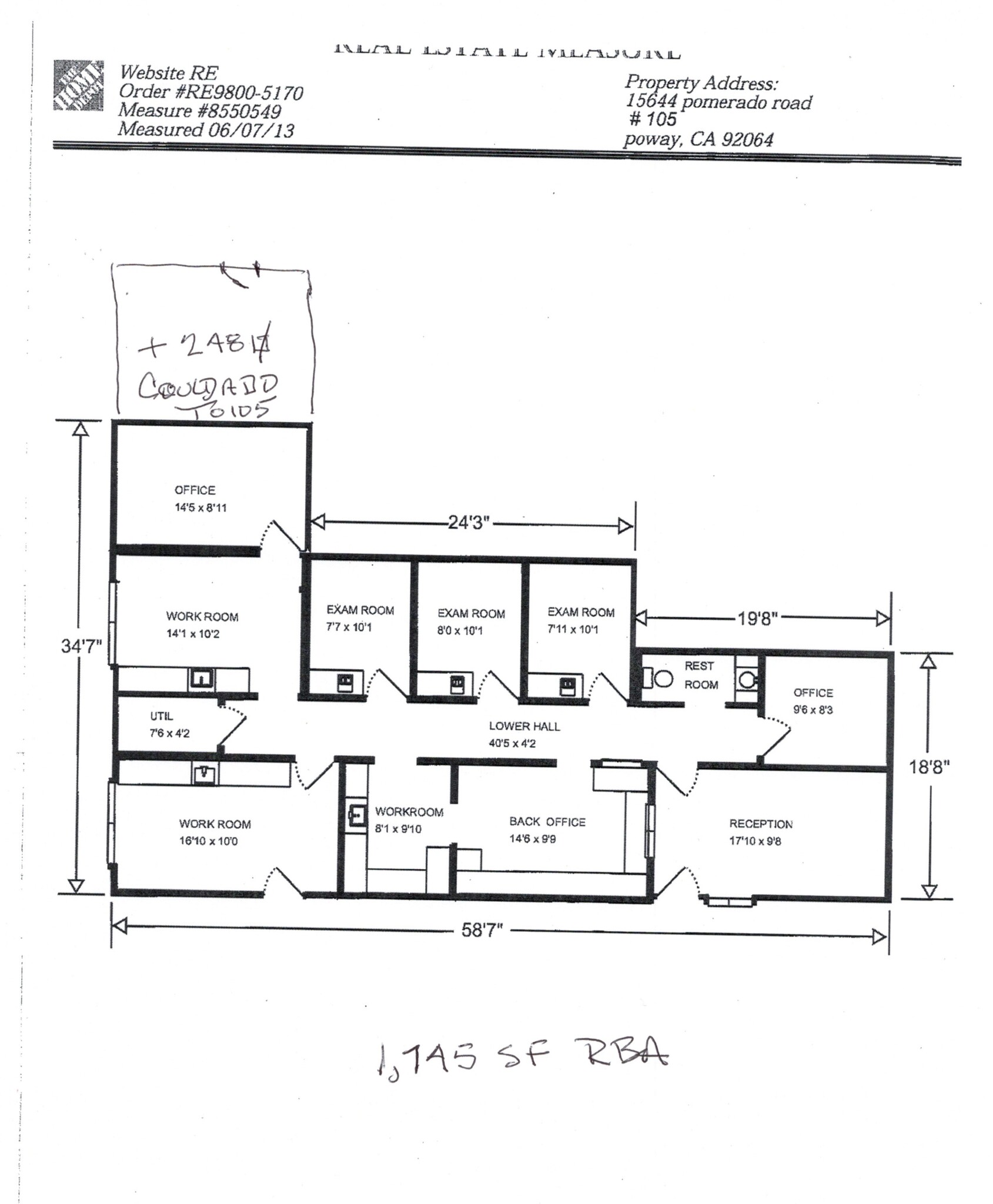 15644 Pomerado Rd, Poway, CA à louer Plan d’étage– Image 1 sur 1