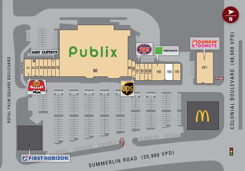 4600-4670 Summerlin Rd, Fort Myers, FL à louer - Plan de site – Image 2 sur 8