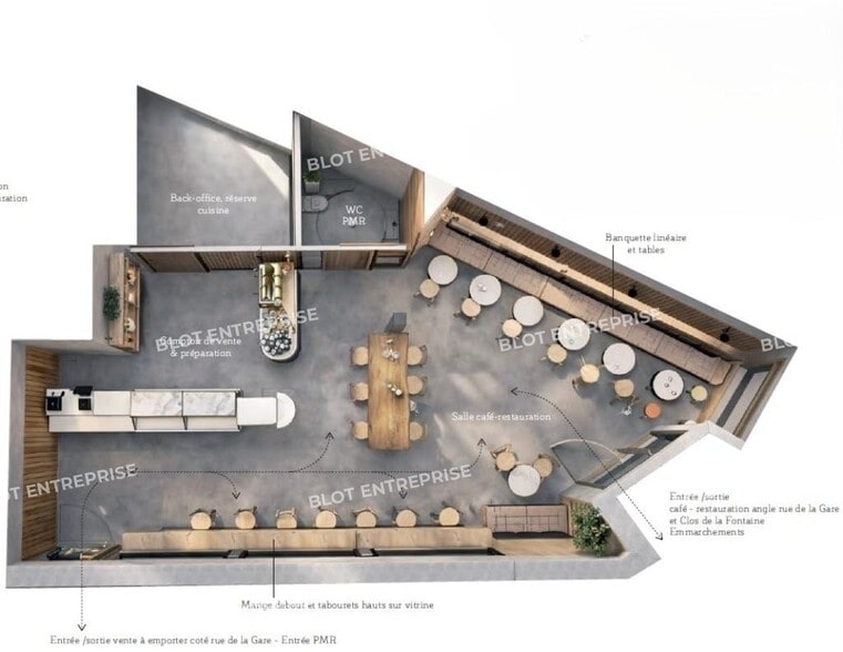 Local commercial dans Dinard à louer - Plan d’étage – Image 2 sur 4