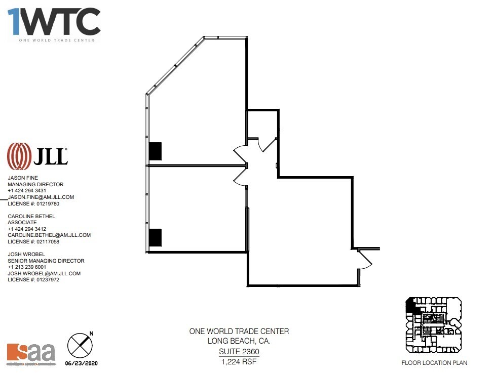 1 World Trade Ctr, Long Beach, CA à louer Plan d’étage– Image 1 sur 1