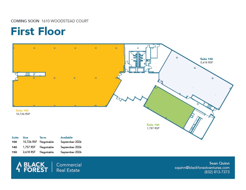 1610 Woodstead Ct, The Woodlands, TX à louer Plan d’étage– Image 1 sur 1