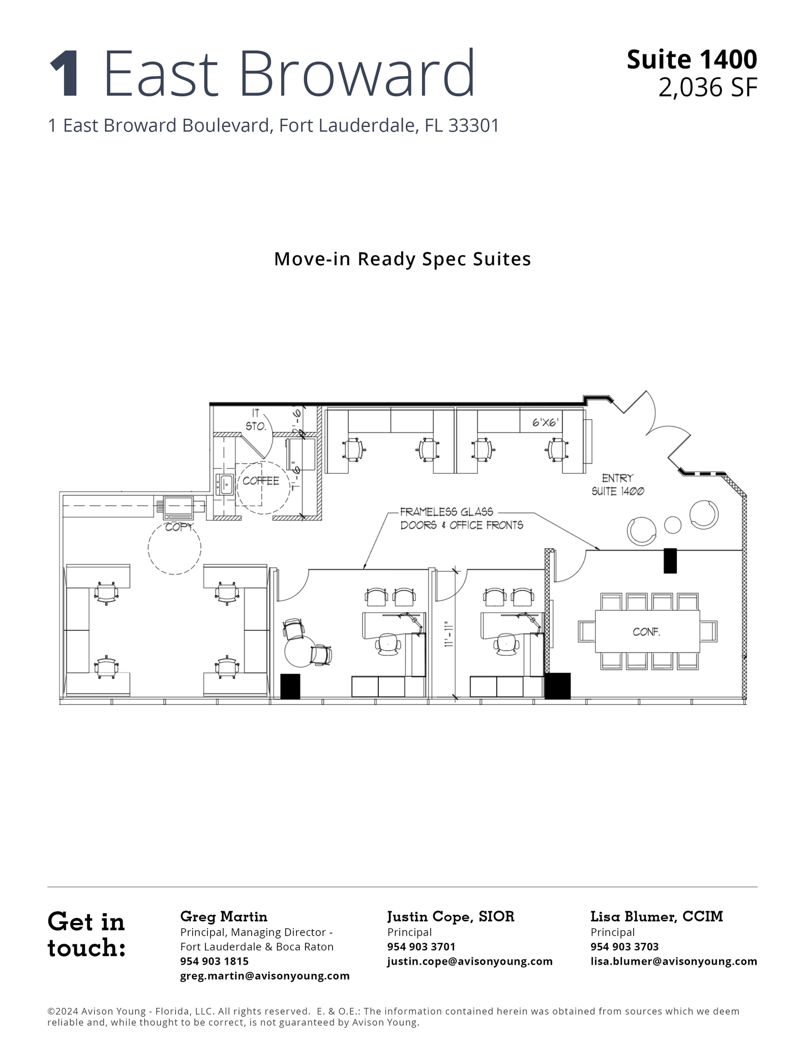 1 E Broward Blvd, Fort Lauderdale, FL à louer Plan d’étage– Image 1 sur 1