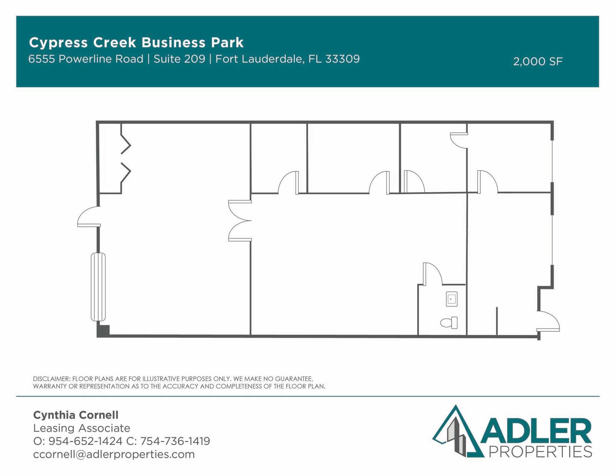 6555 Powerline Rd, Fort Lauderdale, FL à louer Plan d’étage– Image 1 sur 1