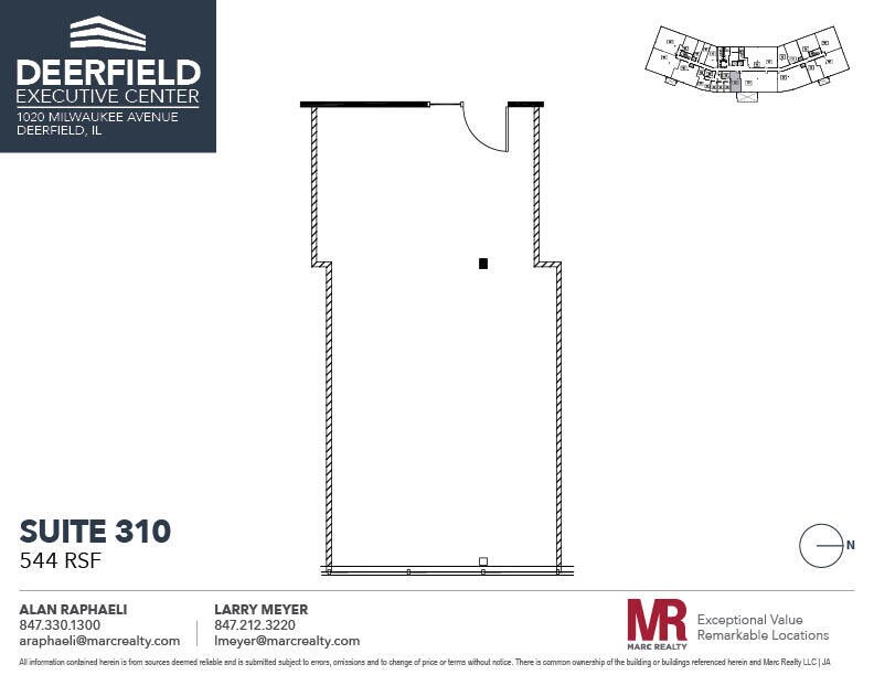1020 Milwaukee Ave, Deerfield, IL à louer Plan d’étage– Image 1 sur 1