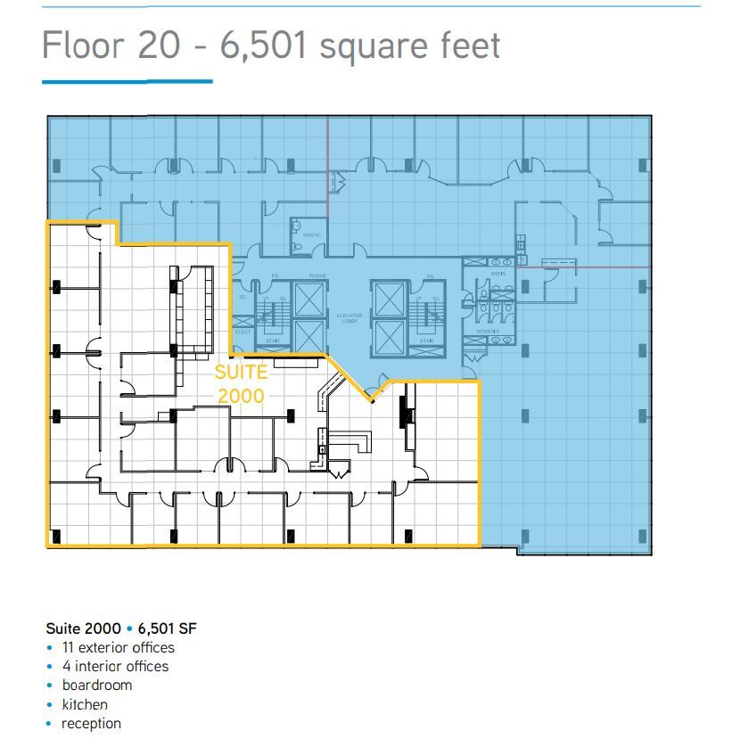 840 7th Ave SW, Calgary, AB à louer Plan d’étage– Image 1 sur 1
