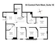 55 Central Park West 1E Floor Plan