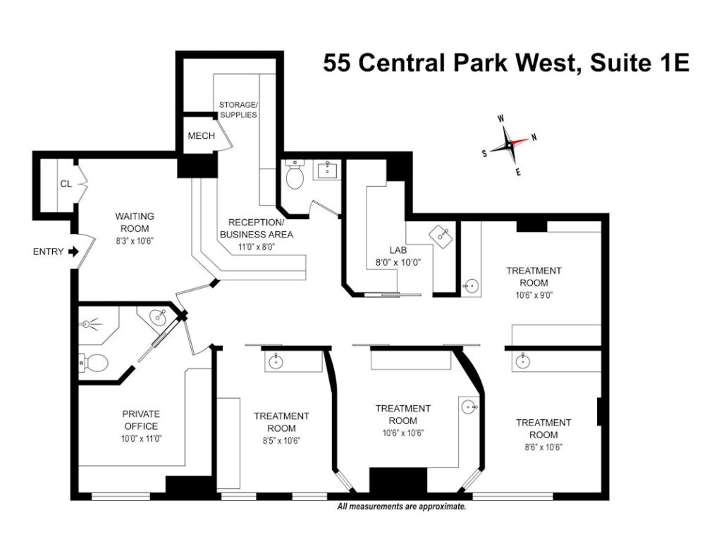55-57 Central Park W, New York, NY 10023 - Lot 1E -  - Plan d’étage - Image 1 of 6
