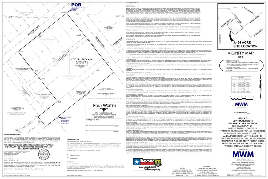 4501 Valentine St, Fort Worth, TX à vendre - Plan de site – Image 2 sur 2