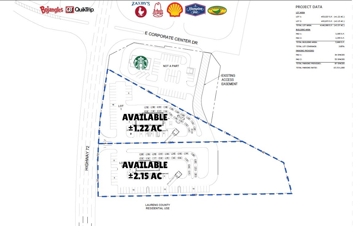 18860 Highway 72 East, Clinton, SC à louer Plan de site– Image 1 sur 5
