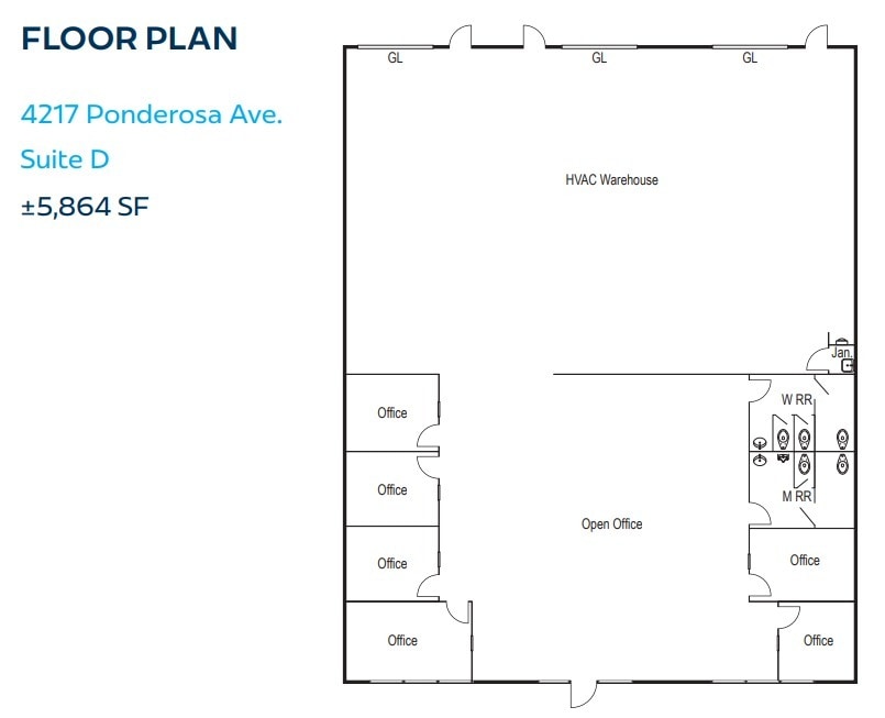 4217 Ponderosa Ave, San Diego, CA à louer Plan d’étage– Image 1 sur 1