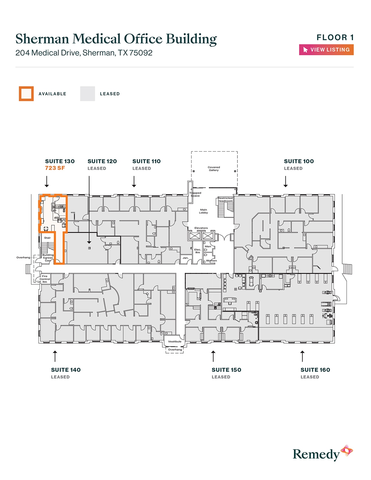 204 Medical Dr, Sherman, TX à louer Plan d’étage– Image 1 sur 1