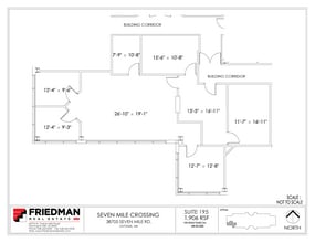 38705 7 Mile Rd, Livonia, MI à louer Plan d’étage– Image 1 sur 1