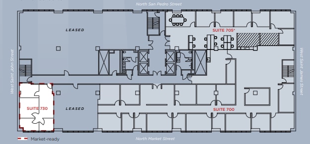 111 W Saint John St, San Jose, CA à louer Plan d’étage– Image 1 sur 1
