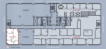 111 W Saint John St, San Jose, CA à louer Plan d’étage– Image 1 sur 1