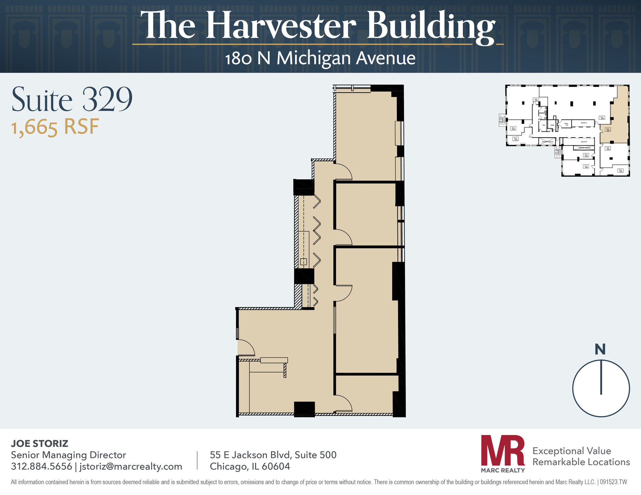 180 N Michigan Ave, Chicago, IL à louer Plan d’étage– Image 1 sur 7