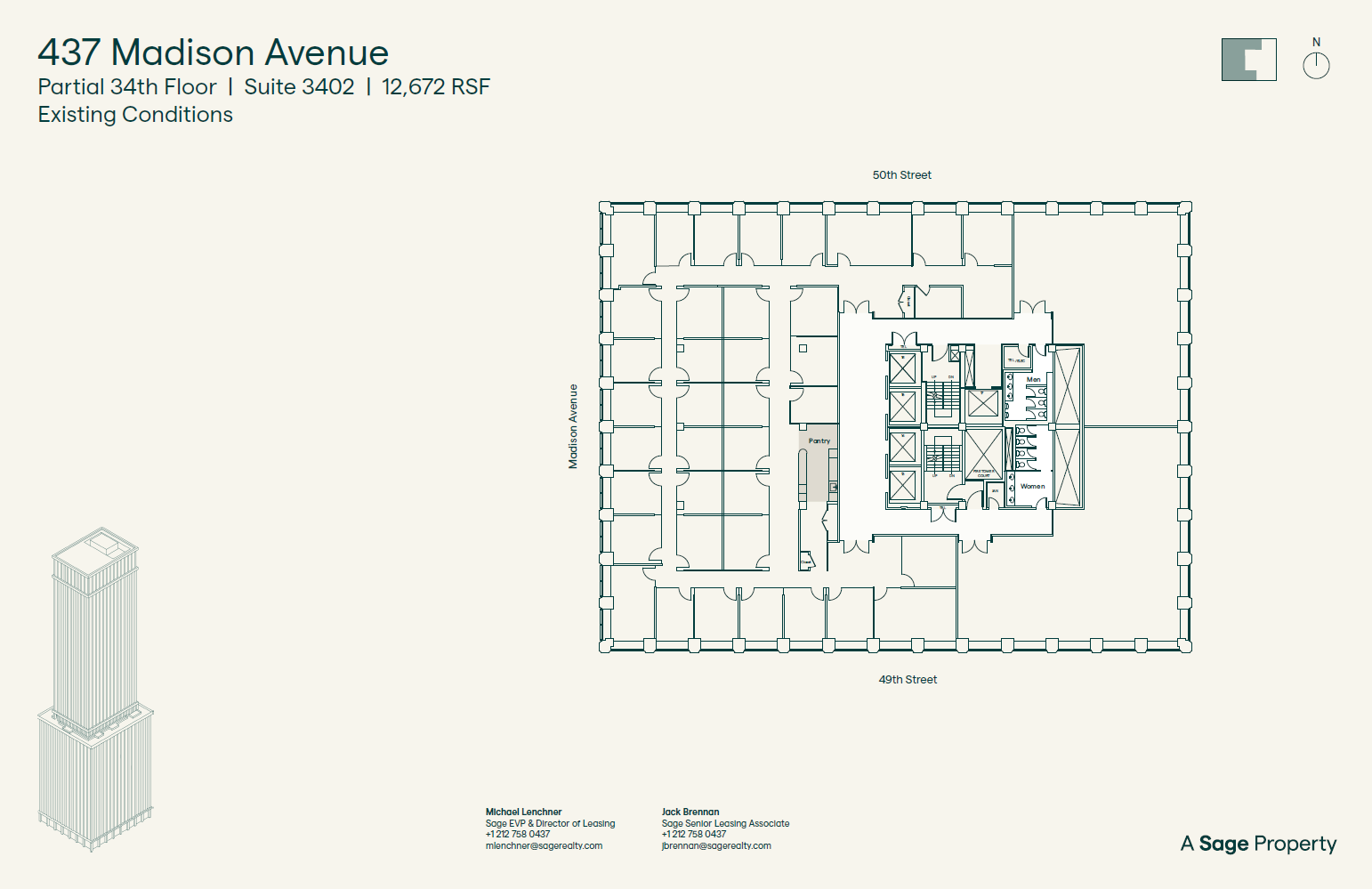 437 Madison Ave, New York, NY à louer Plan d’étage– Image 1 sur 2