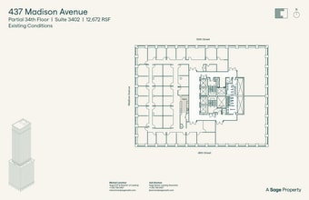 437 Madison Ave, New York, NY à louer Plan d’étage– Image 1 sur 2
