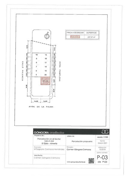 Terrain dans El Ejido, Almería à vendre - Plan de site – Image 3 sur 3