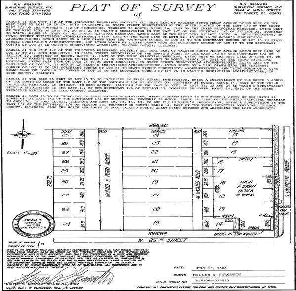 8452-8456 S Lafayette Ave, Chicago, IL à vendre - Plan cadastral – Image 2 sur 2