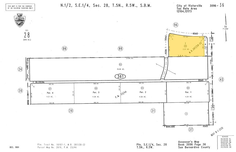 SWC of Hwy 395 & Luna Rd, Victorville, CA à louer - Plan cadastral – Image 2 sur 5